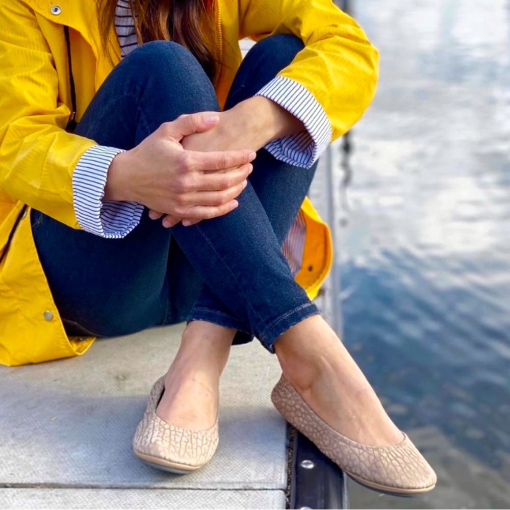 The Storehouse Flats Cypress Knees Raised Suede Sz 8 Leather Ballet Flats